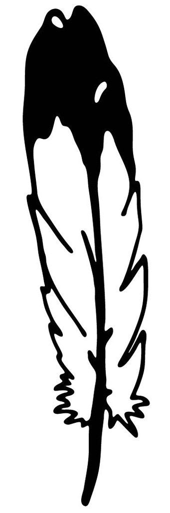 Picniva Feather Style 4 Removable Vinyl Wall Decal - Color: feather style4