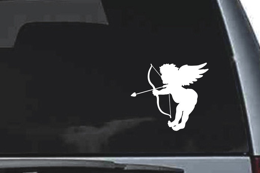 Picniva Cupid Sty6 Vinyl Car Window Decal, Approx 5 in