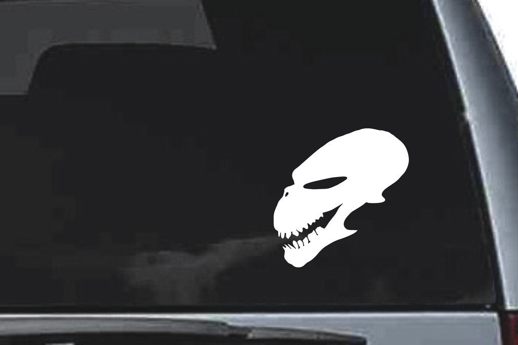 Picniva Skull Sty5a Vinyl Car Window Decal, Approx 5 in