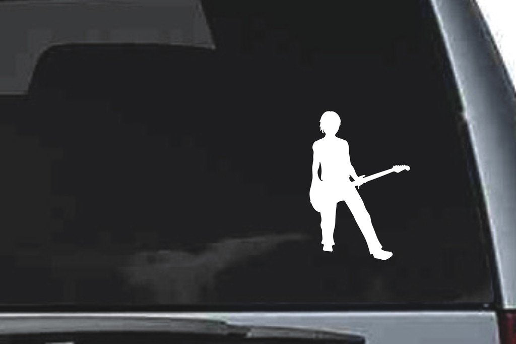 Picniva Guitar Sty11 Vinyl Car Window Decal, Approx 5 in