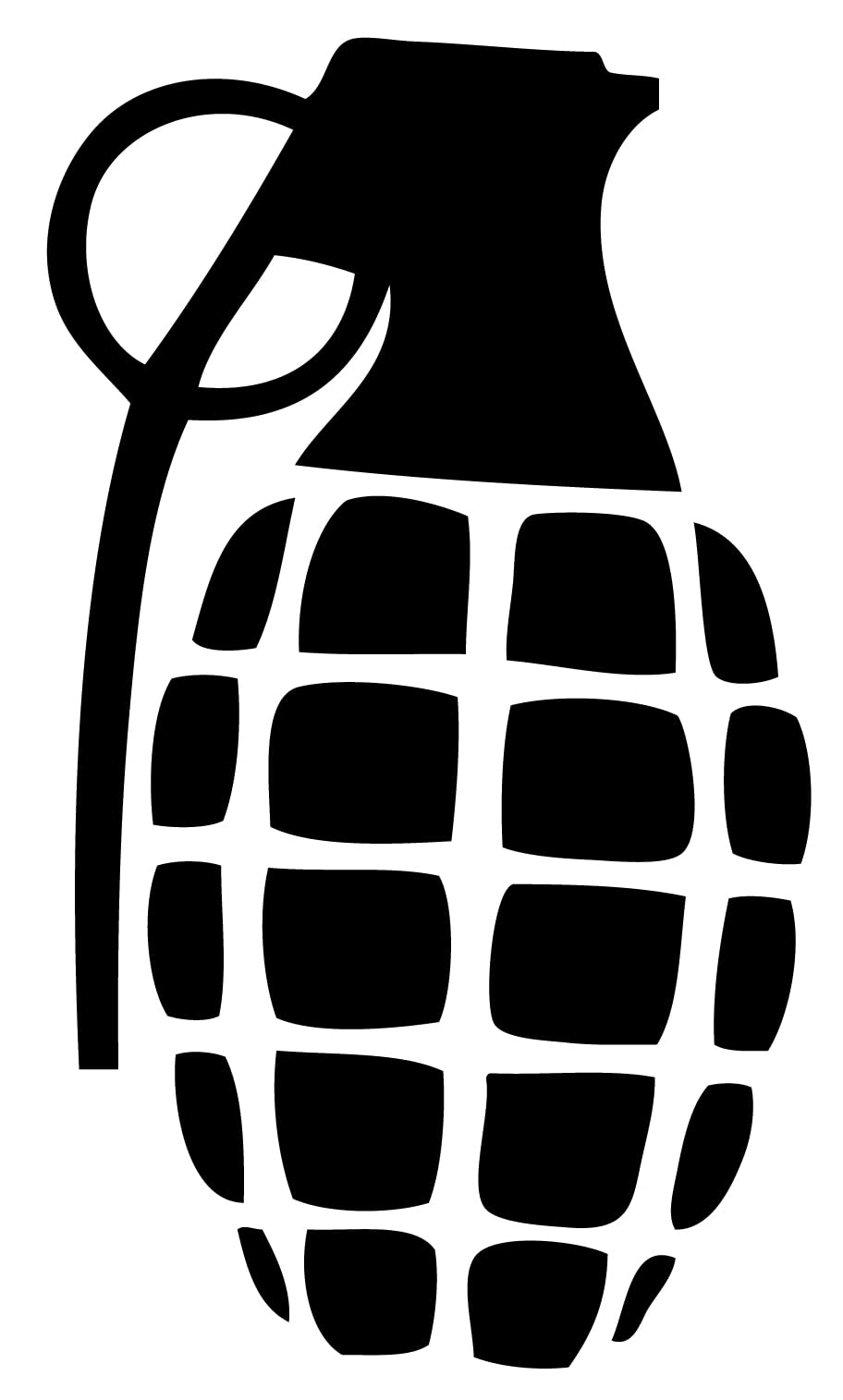 Decaltor Grenade Vinyl Decal, Car Window Sticker
