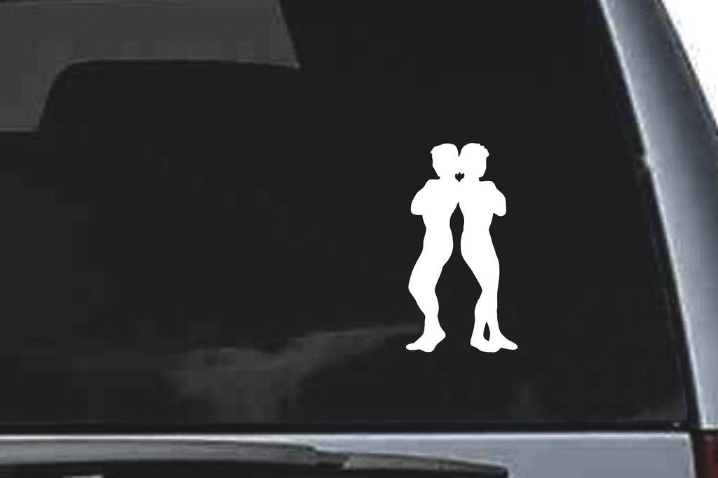 Picniva Gemini Sty1 Vinyl Car Window Decal, Approx 5 in