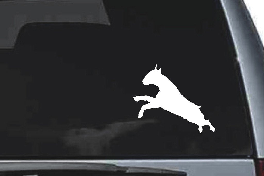 Picniva Bull Terrier Dog Sty2 Vinyl Car Window Decal, Approx 5 in