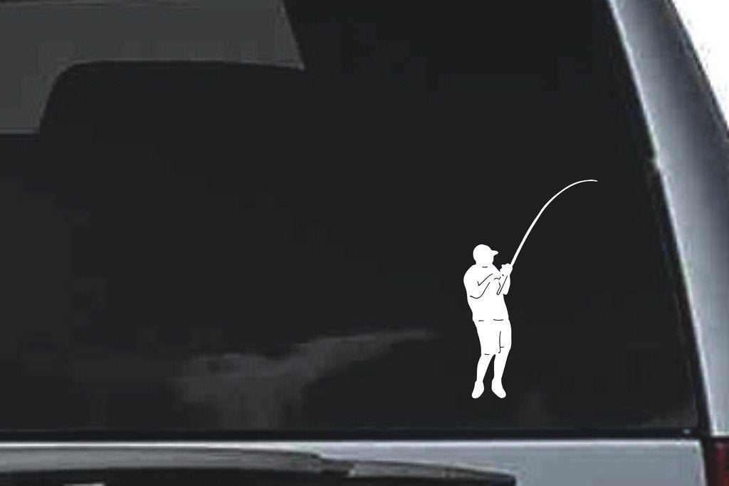 Picniva Fishing Sty10 Vinyl Car Window Decal, Approx 5 in