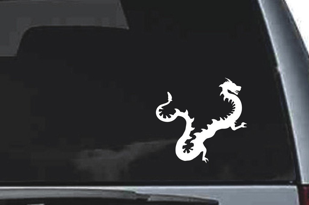 Picniva Orient Dragon Sty14 Vinyl Car Window Decal, Approx 5 in