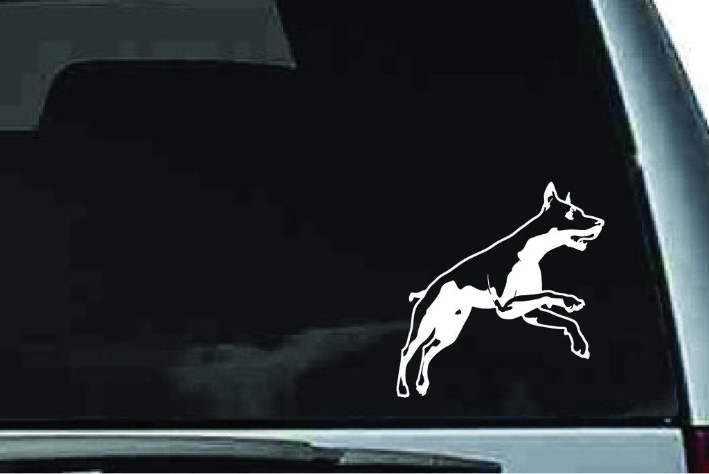 Picniva Doberman Dog Sty13 Vinyl Car Window Decal, Approx 5 in