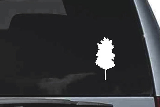 Picniva Tree Sty19 Vinyl Car Window Decal, Approx 5 in