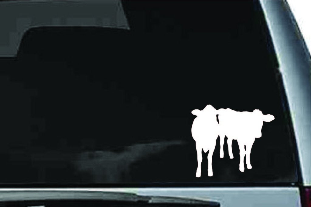 Picniva Cow Sty41 Vinyl Car Window Decal, Approx 5 in
