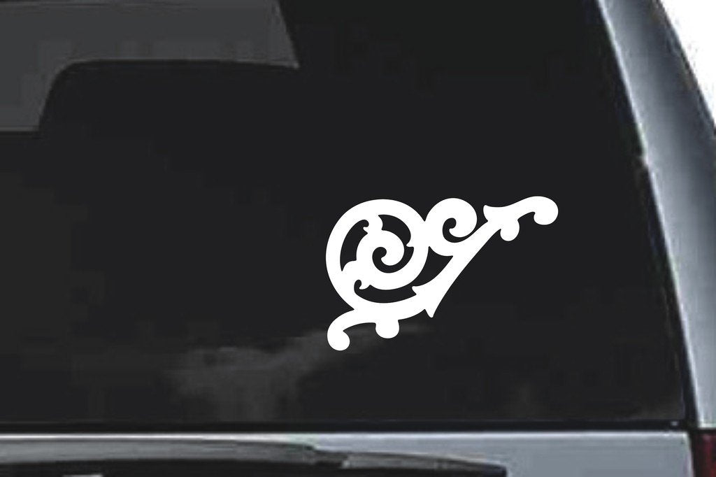 Picniva Scroll Sty33 Vinyl Car Window Decal, Approx 5 in