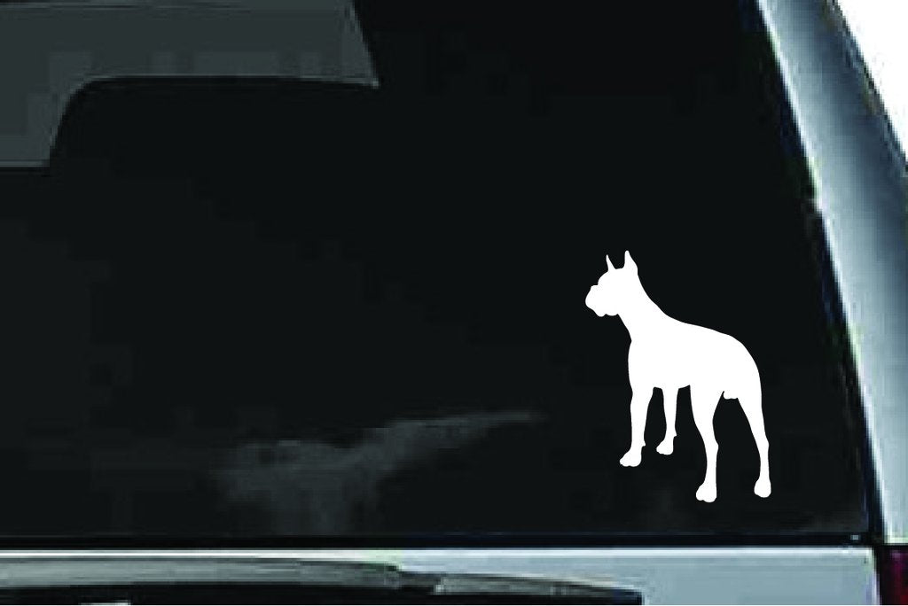 Picniva Boxer Dog Sty8 Vinyl Car Window Decal, Approx 5 in