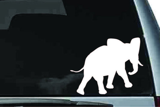 Picniva Elephant Sty7 Vinyl Car Window Decal, Approx 5 in
