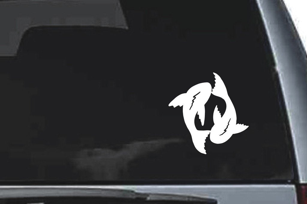 Picniva Pisces Sty3 Vinyl Car Window Decal, Approx 5 in