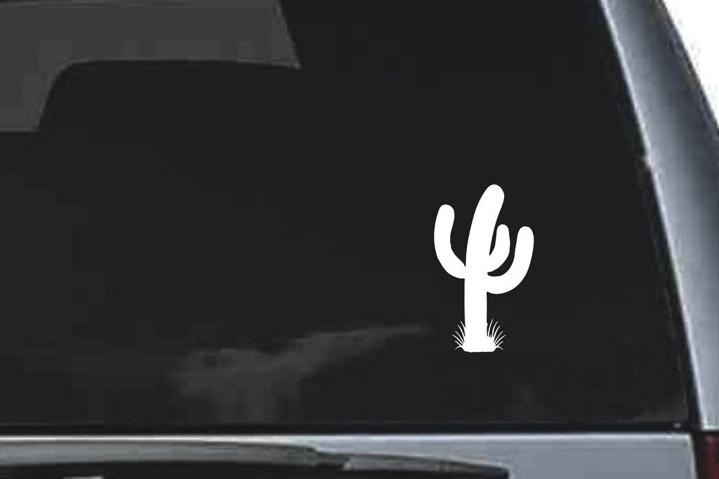 Picniva Cactus Sty2 Vinyl Car Window Decal, Approx 5 in