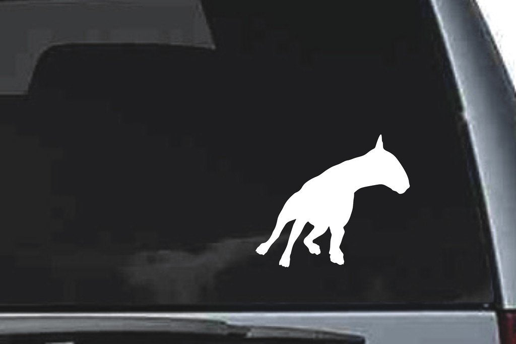 Picniva Bull Terrier Dog Sty19 Vinyl Car Window Decal, Approx 5 in