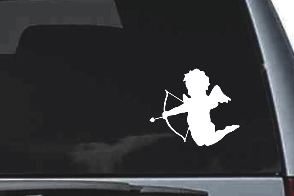 Picniva Cupid Sty14 Vinyl Car Window Decal, Approx 5 in