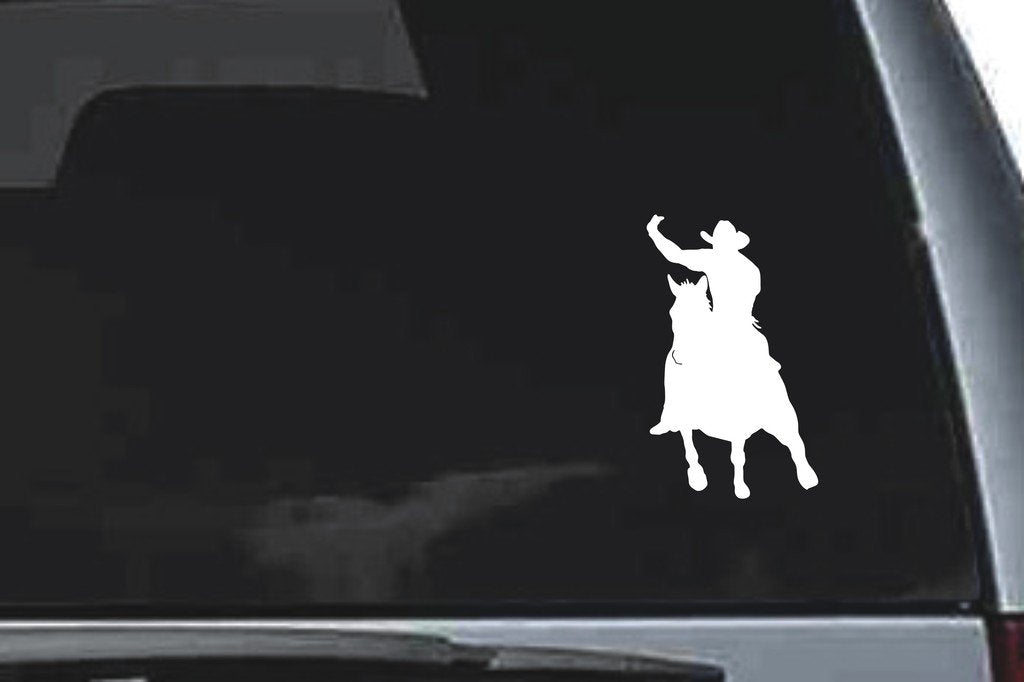Picniva Horse Rider Sty6 Vinyl Car Window Decal, Approx 5 in