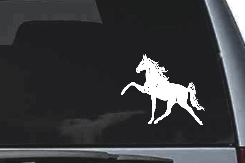 Picniva Rearing Horse Sty15 Vinyl Car Window Decal, Approx 5 in