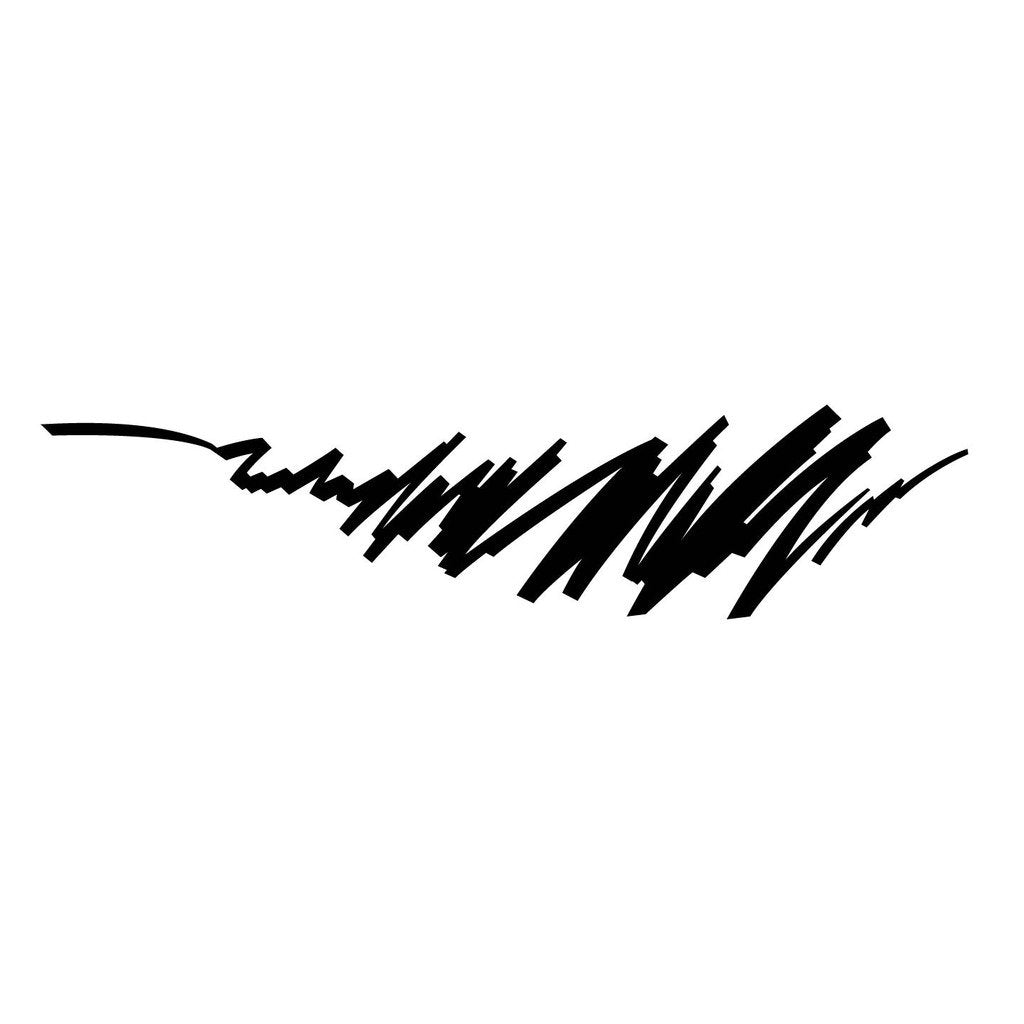 Picniva Jagged Slash Pattern Vinyl Car Body Side Decals, Two Pack
