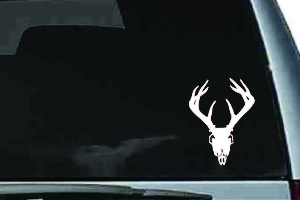 Picniva Deer Skull Sty7 Vinyl Car Window Decal, Approx 5 in