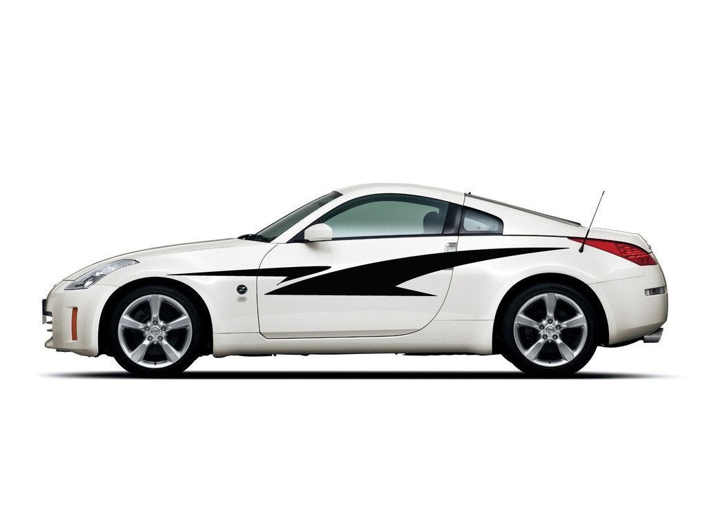 Picniva Style 5 Racing Side Stripe Vinyl Decals, 10 x 90 in, 2 Pc - Color: style 5