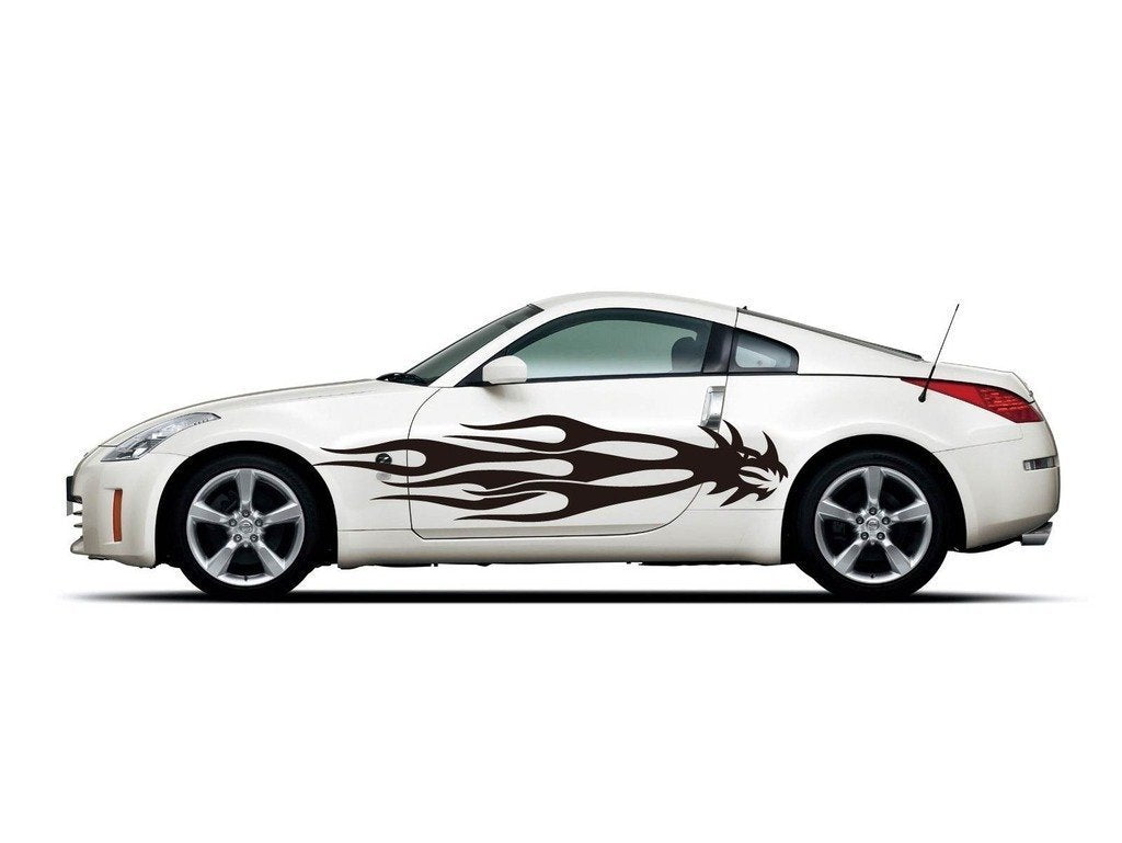 Picniva Style 447 Racing Side Stripe Vinyl Decals, 18 x 80 in, 2 Pc