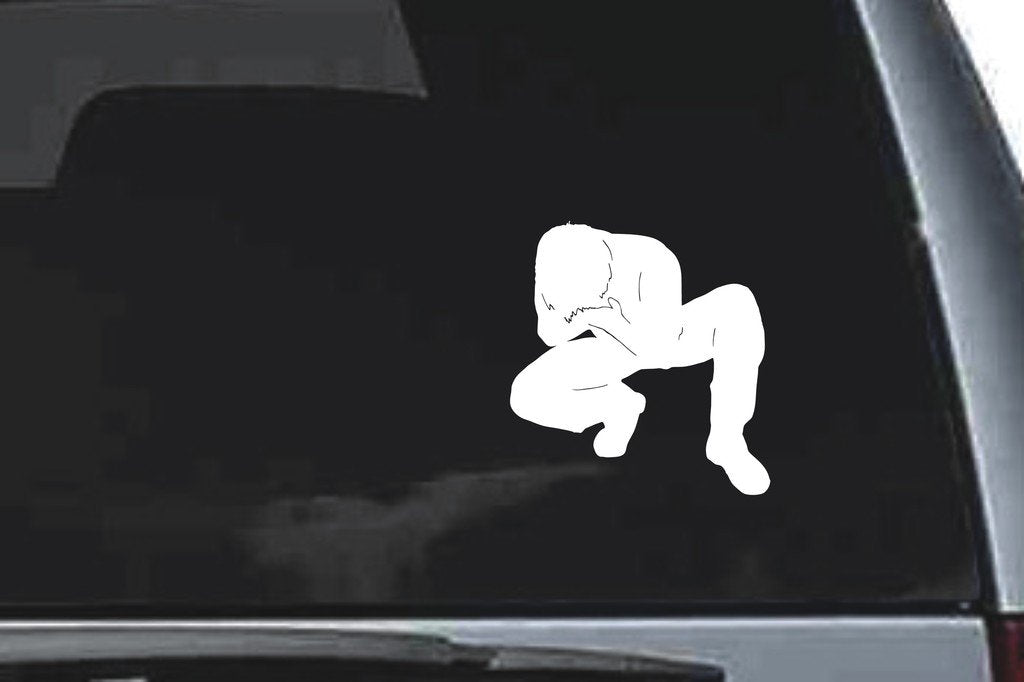 Picniva Man Sty19 Vinyl Car Window Decal, Approx 5 in