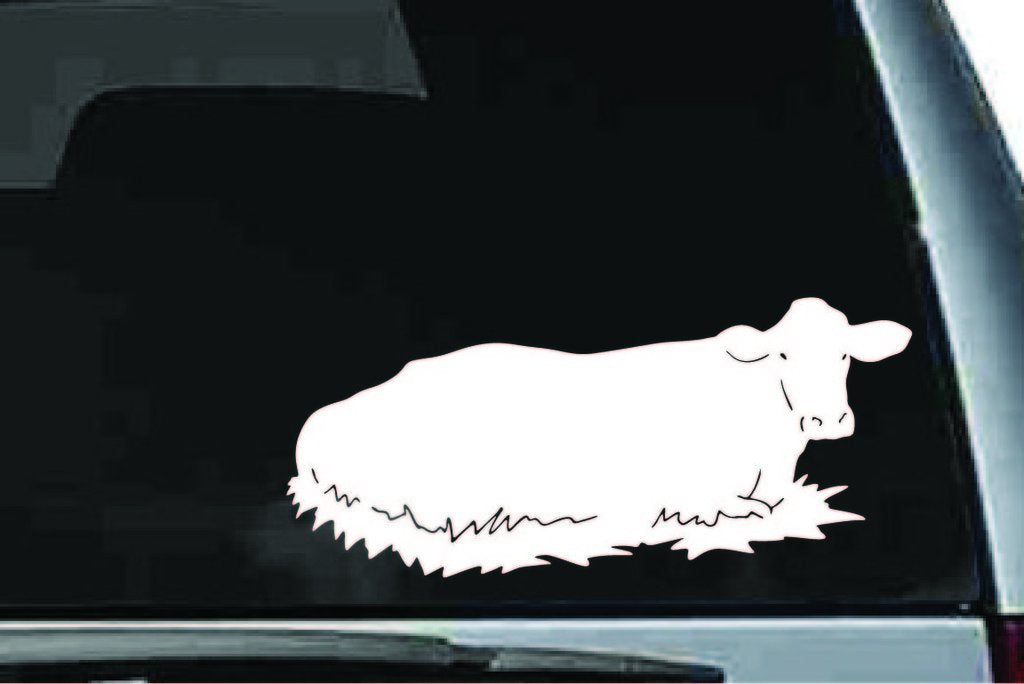 Picniva Cow Sty27 Vinyl Car Window Decal, Approx 5 in