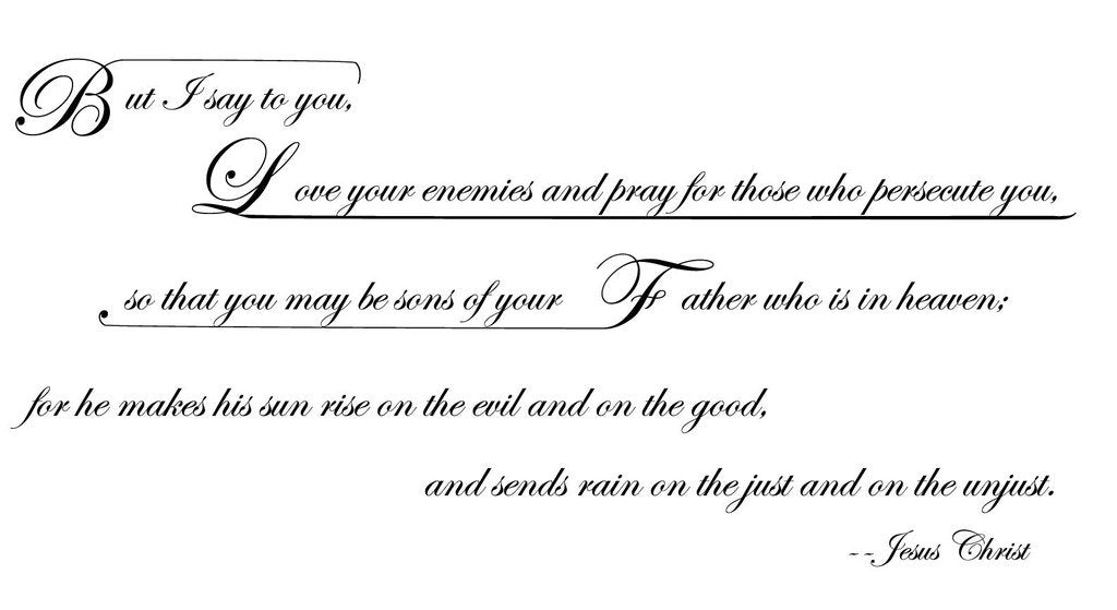 Picniva Love Your Enemies Scripture Removable Vinyl Wall Decal