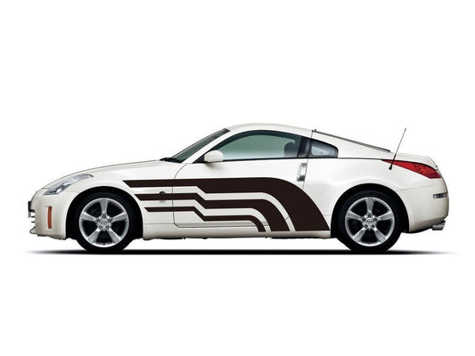 Picniva sty435 Car Body Side Stripes Vinyl Graphics Sticker Decals 2 Pcs