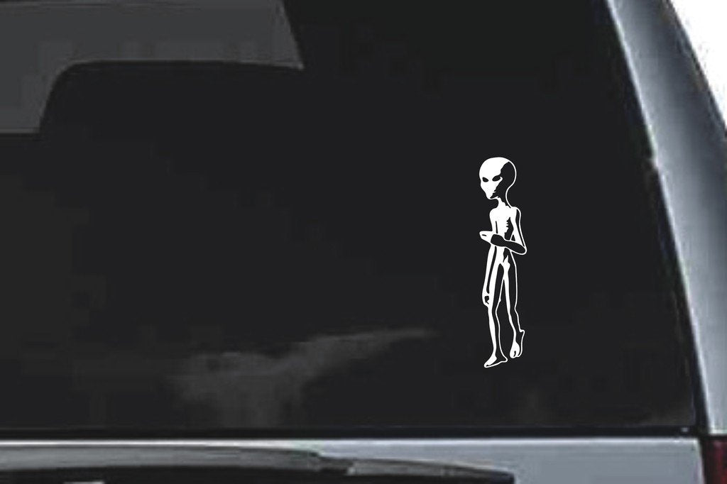 Picniva Alien Sty4 Vinyl Car Window Decal, Approx 5 in