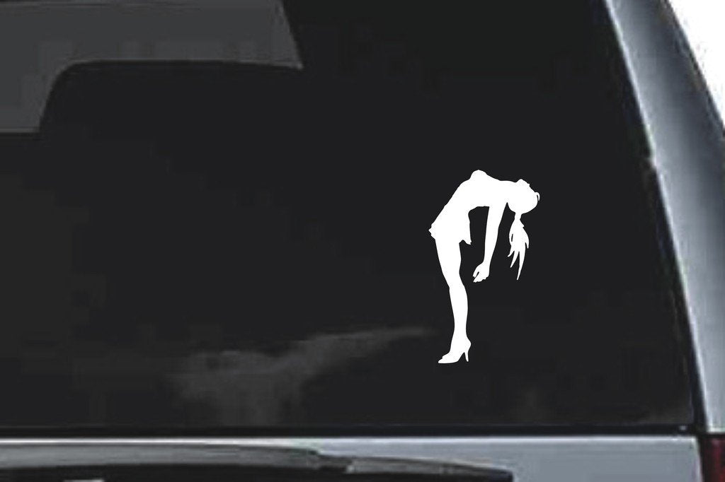 Picniva Girl Sty43 Vinyl Car Window Decal, Approx 5 in