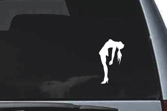 Picniva Girl Sty43 Vinyl Car Window Decal, Approx 5 in