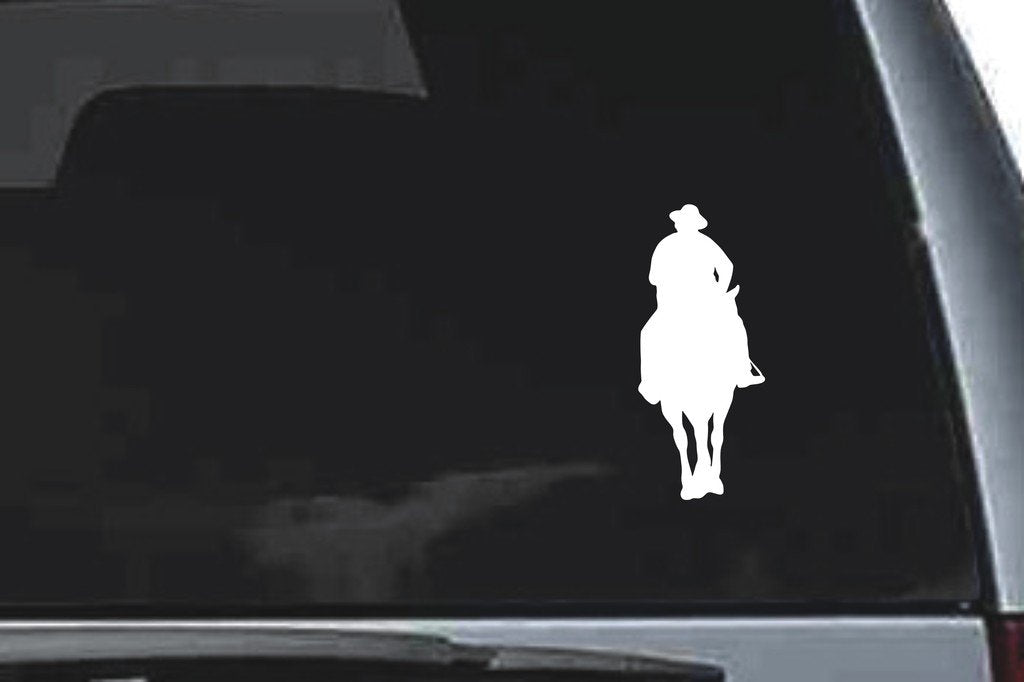 Picniva Horse Rider Sty42 Vinyl Car Window Decal, Approx 5 in