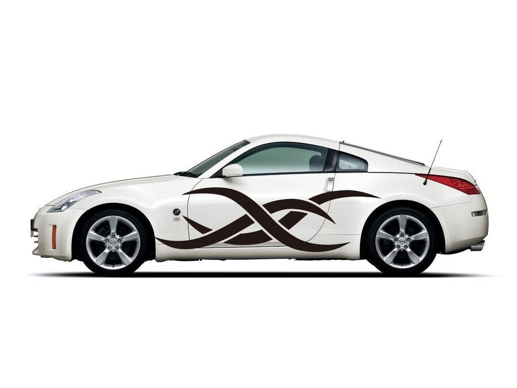 Picniva sty440 Car Body Side Stripes Vinyl Graphics Sticker Decals 2 Pcs