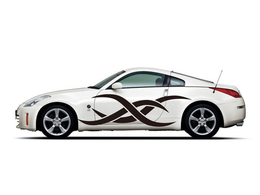 Picniva sty440 Car Body Side Stripes Vinyl Graphics Sticker Decals 2 Pcs