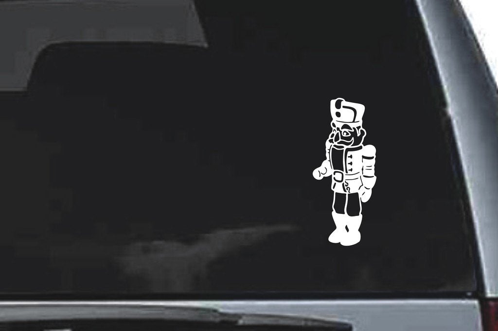 Picniva Nutcracker Sty2 Vinyl Car Window Decal, Approx 5 in