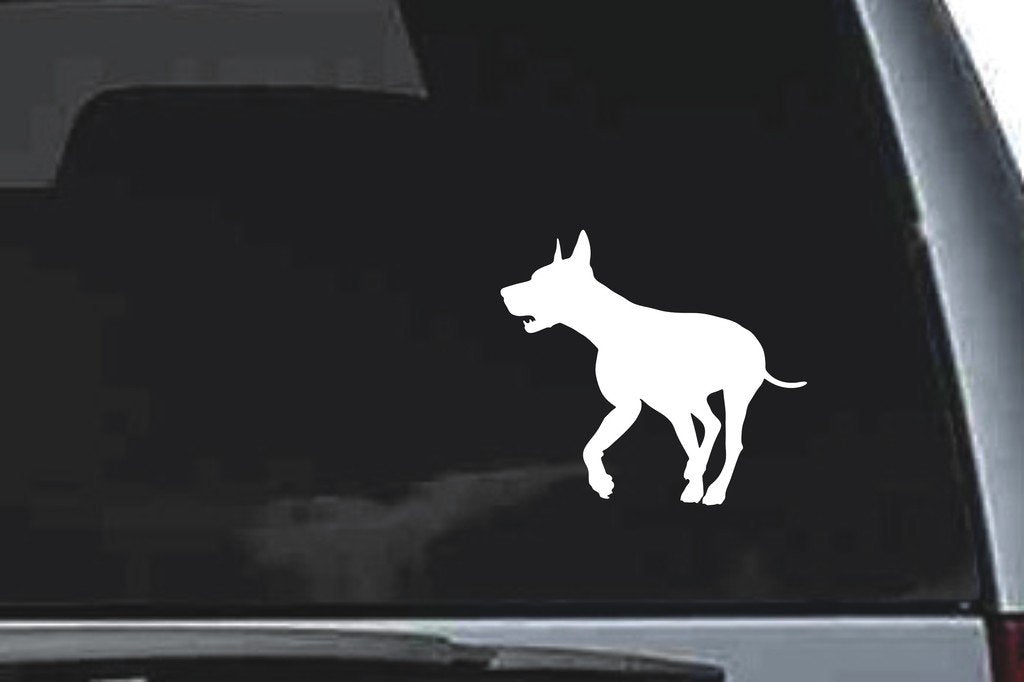 Picniva Doberman Dog Sty5a Vinyl Car Window Decal, Approx 5 in