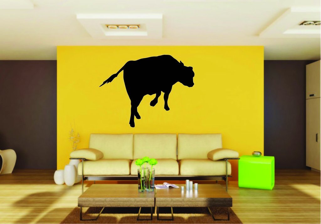 Picniva Cow Sty82 Vinyl Wall Decal, Approx 22 x 16.73 in, Removable