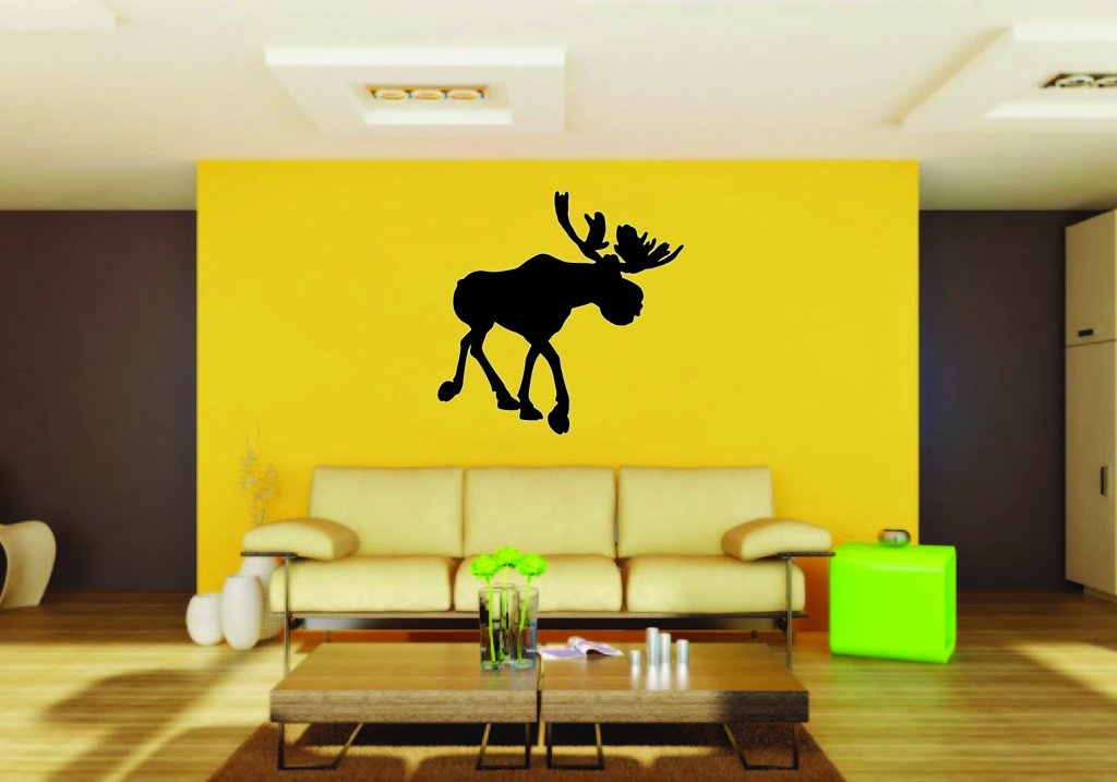 Picniva Moose Style 8a Removable Vinyl Wall Decal