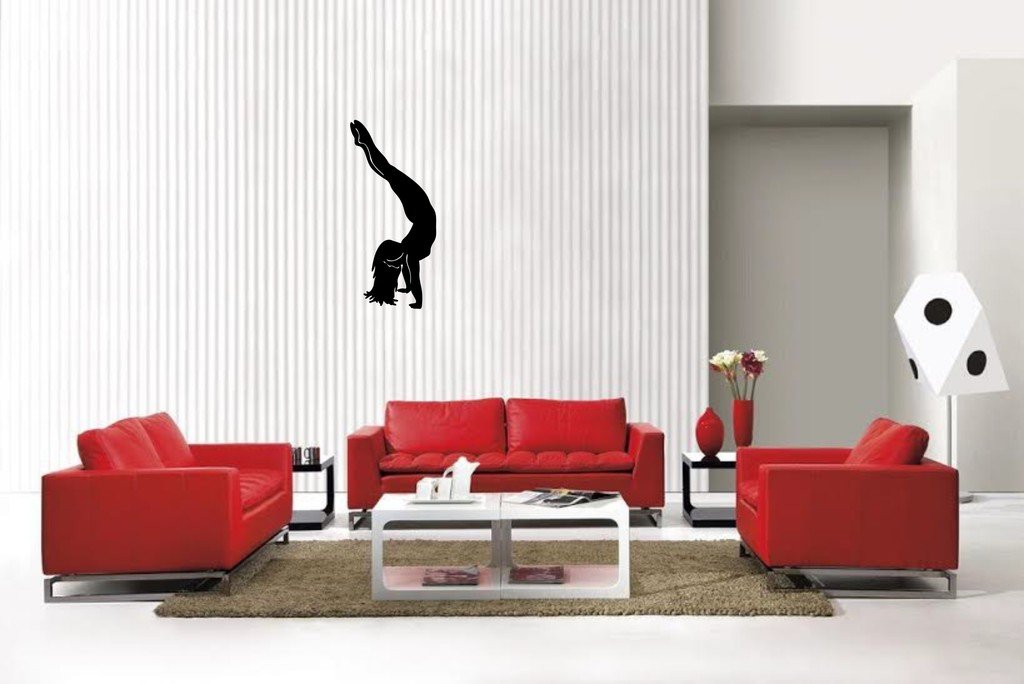 Picniva Matte Black dancel Style 12 Vinyl Wall Decal Music Dance Decor