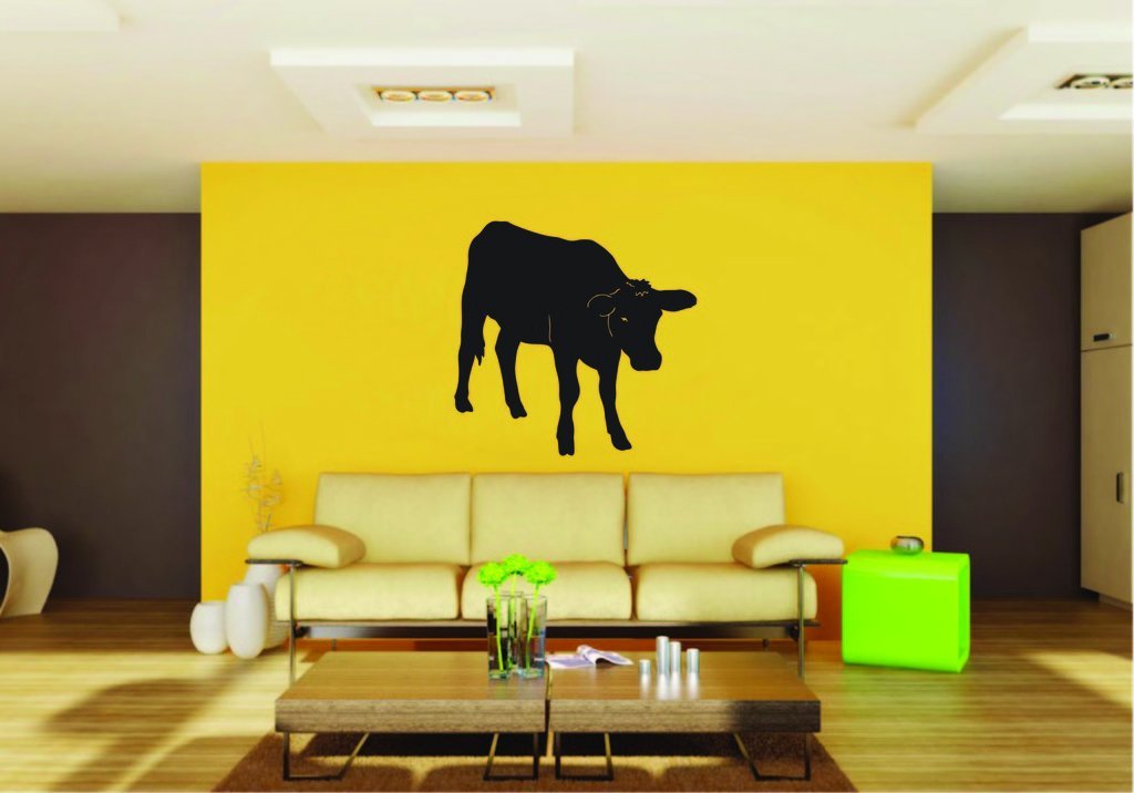 Picniva Cow Sty52 Vinyl Wall Decal, Approx 22 x 21.2 in, Removable