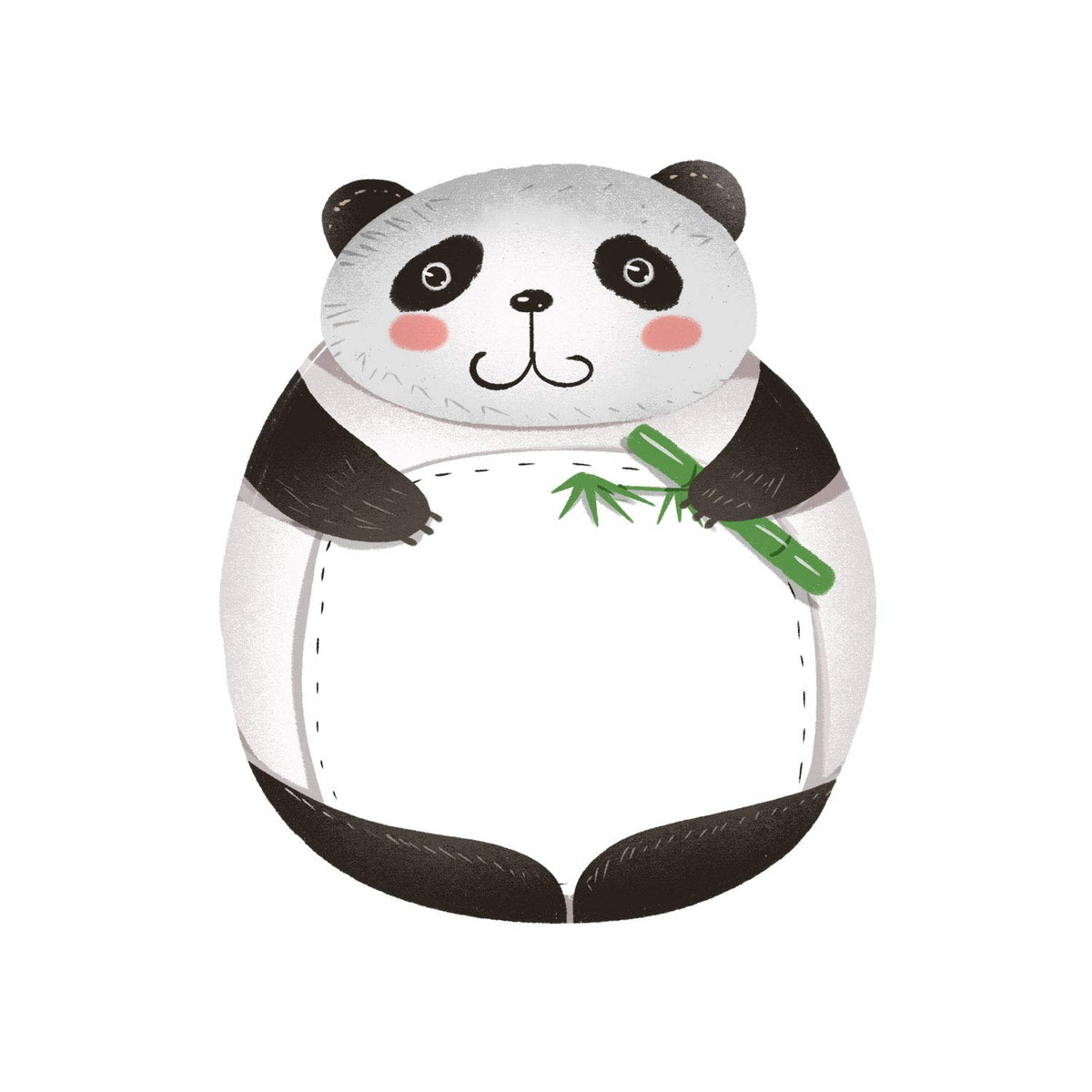 Picniva 22" Panda Wall Decal Peel and Stick Baby Nursery Decor