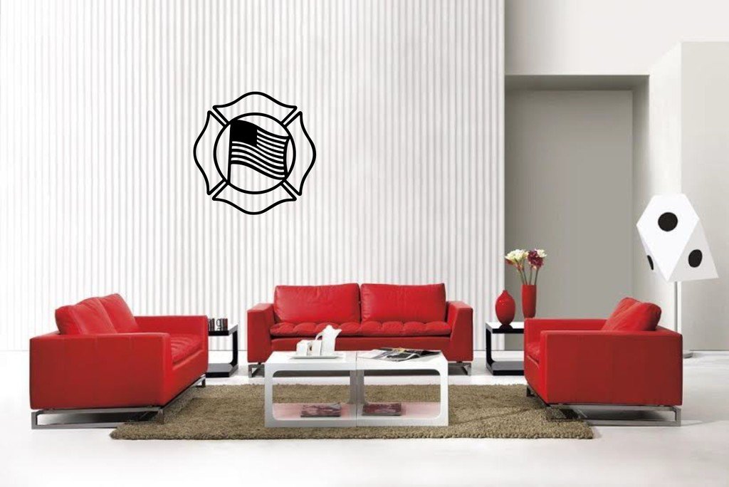 Picniva Maltese Cross Sty6 Vinyl Car Window Decal, Approx 5 in