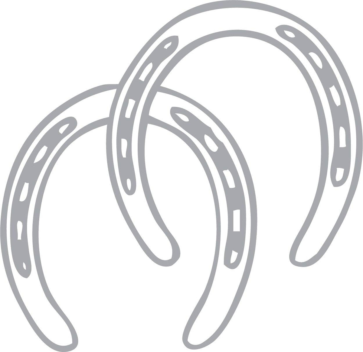 Decaltor Horseshoes Vinyl Decal for Car Window Laptop, 5 in
