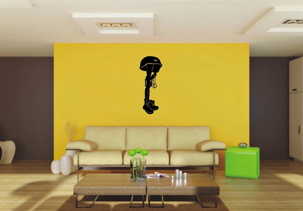 Picniva 22x56.58 Fallen Style 2 Vinyl Wall Decal Firefighter