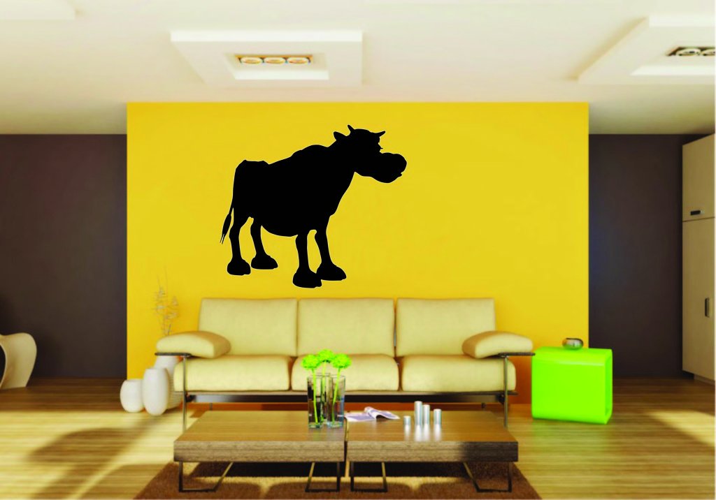 Picniva Bull Sty14a Vinyl Wall Decal, Approx 22 x 19.28 in, Removable