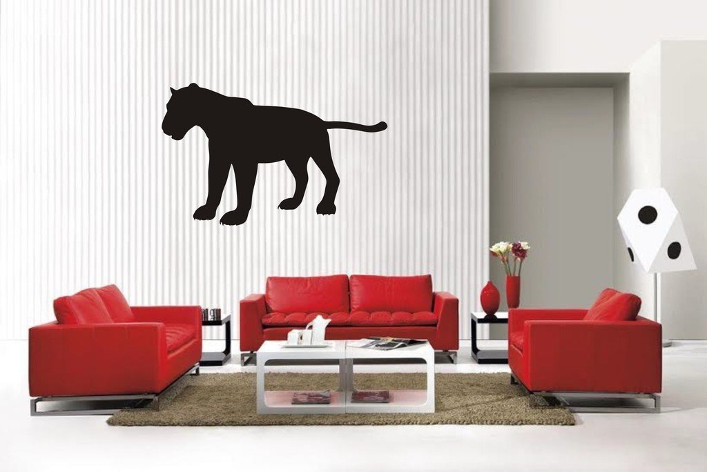 Picniva Panther Style 1A Vinyl Wall Decal, Matte Black, 22 x 13.93 in