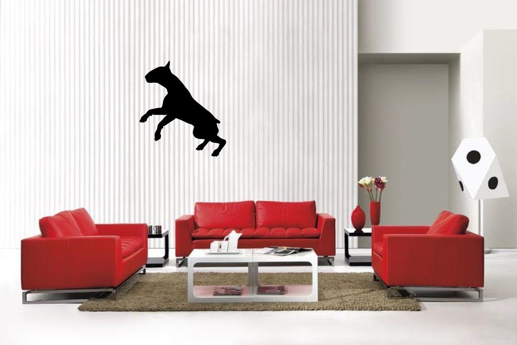 Picniva Matte Black Bull Terrier Style 11 Vinyl Wall Decal Pet Animal Decor