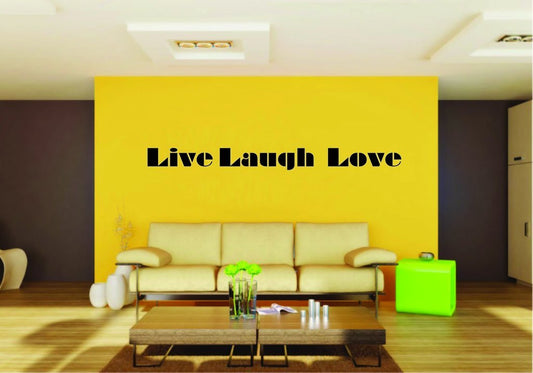 Picniva Live Laugh Love Quote Vinyl Wall Decal, Approx 22 x 2.06 in