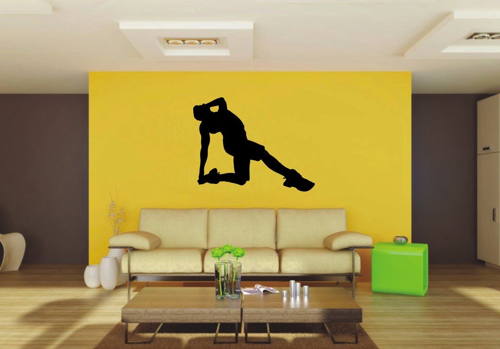 Picniva Stretching Style 2 Wall Decal Figure Silhouette Decor